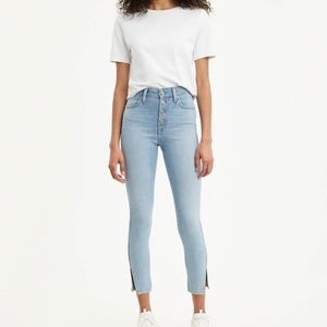 Button Front 721 High Rise Skinny Ankle Jeans